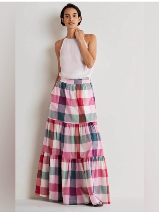 Boden Dresses & Skirts - Boden Tiered Check Maxi Skirt